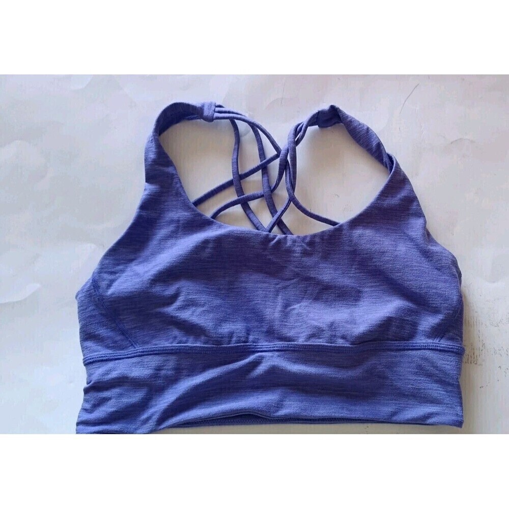 Victoria's Secret Sports Bra Size Small Purple Strappy Back Altheisure Sporty - Picture 2 of 8